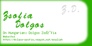 zsofia dolgos business card